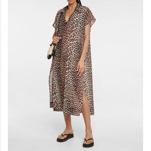 Ganni Leopard Dress / Cover Up / Kaftan